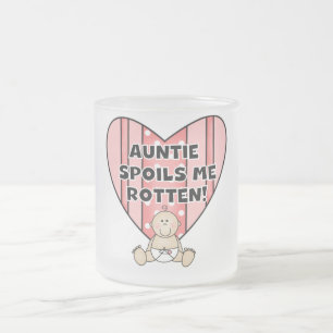 Spoils Me Tshirtsおよびギフトピンクの伯母さん フロストグラスマグカップ