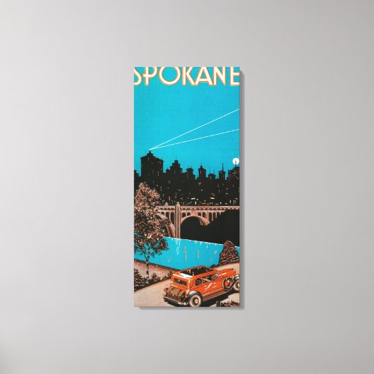 Spokane広告のポスター#1Spokane(WA) キャンバスプリント (正面)