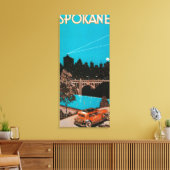 Spokane広告のポスター#1Spokane(WA) キャンバスプリント (インサイチュ (リビング))