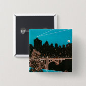 Spokane広告のポスター#1Spokane(WA) 缶バッジ (正面&裏面)