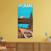 Spokane広告のポスター#2Spokane(WA) キャンバスプリント (インサイチュ (リビング))