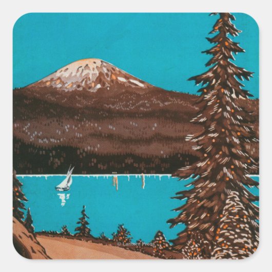 Spokane広告のポスター#2Spokane(WA) スクエアシール (正面)