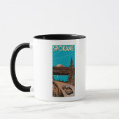 Spokane広告のポスター#2Spokane(WA) マグカップ (左)