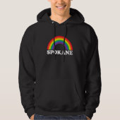 Spokane Rainbow LGBTQ Gay Pride Lesbians Queer パーカ (正面)
