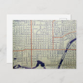 Spokane、WAヴィンテージマップ ポストカード (正面/裏面)