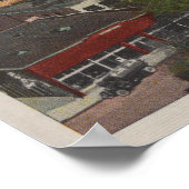 Spokane, WA – ダウンタウンのスカイラインビュー ポスター (角)