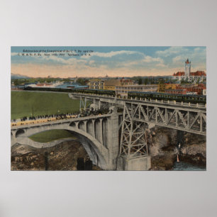 Spokane, WA – ユニオン太平洋鉄道竣工 ポスター