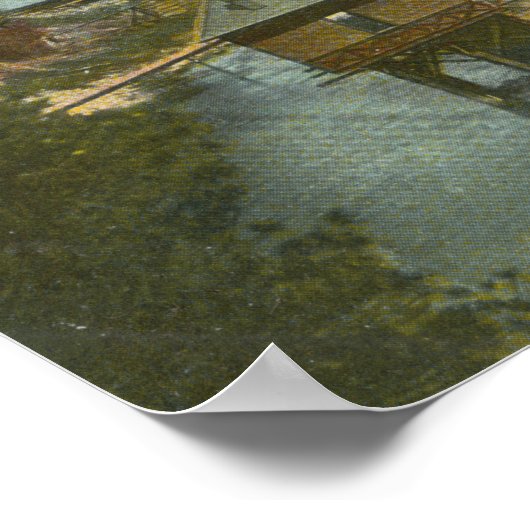 Spokane, WA – 中川滝の眺め ポスター (角)