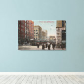 Spokane, WA - View of Riverside Ave.ハワードセント キャンバスプリント (インサイチュ (ウッドフロア))