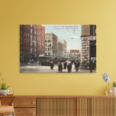 Spokane, WA - View of Riverside Ave.ハワードセント キャンバスプリント (インサイチュ (リビング))