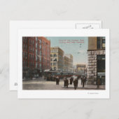 Spokane, WA - View of Riverside Ave.ハワードセント ポストカード (正面/裏面)