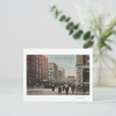 Spokane, WA - View of Riverside Ave.ハワードセント ポストカード (スタンド正面)