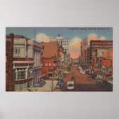 Spokane, WA - View of Riverside Ave. ポスター (正面)