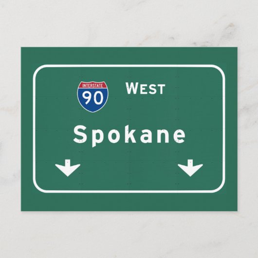 Spokane Washington wa Interstate Highway Freeway : ポストカード (正面)
