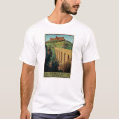 Spoleto Umbriaイタリアのヴィンテージ旅行ポスターアート Tシャツ (正面)