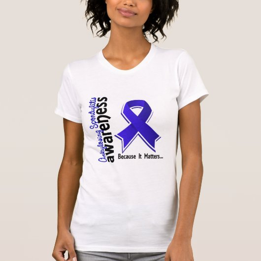 Spondylitisの膠着の認識度5 Tシャツ (正面)