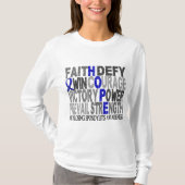 Spondylitisを膠着させる希望の単語のコラージュ Tシャツ (正面)