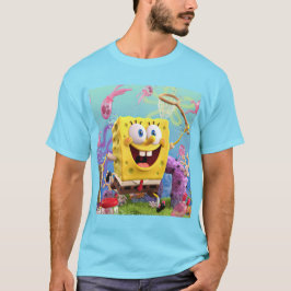 SpongbobシアンTシャツ Tシャツ