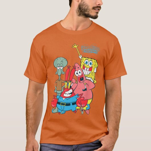 Spongebob Squarepants Classic Friends girl Tシャツ (正面)