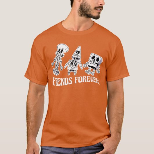 SpongeBob SquarePants Friends Forever Skeleton Bud Tシャツ (正面)