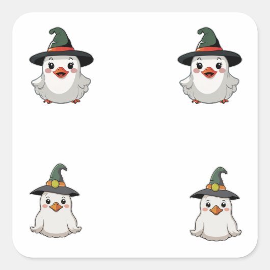 Spoo-sey Goosey Halloween Sticker Pack スクエアシール (正面)