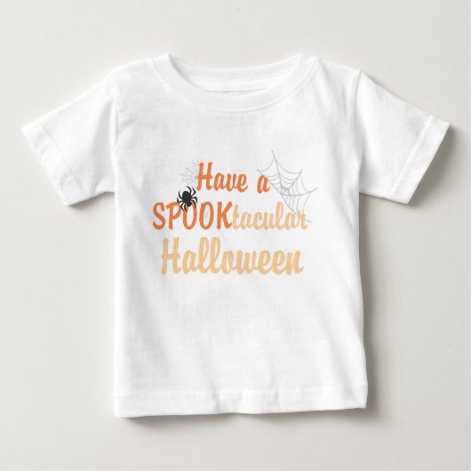 SPOOKタキュラーハロウィーンを持っている ベビーTシャツ (正面)
