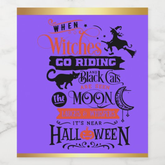 Spook-tacular Custom Halloween Bottle Labels! ワインラベル (シングルラベル)