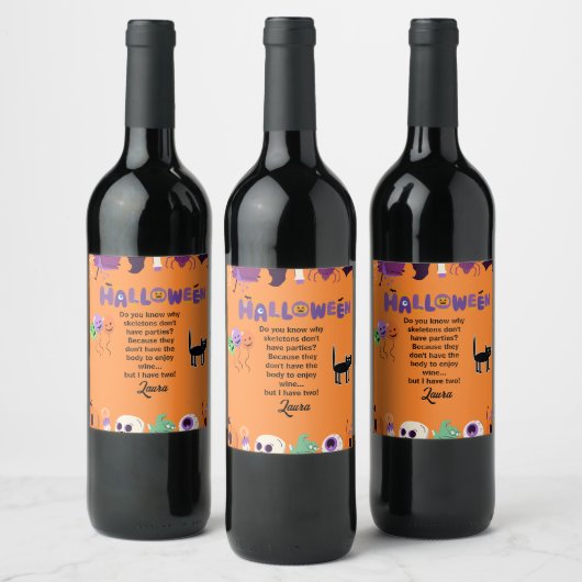 Spook-tacular Custom Wine Labels for Halloween! ワインラベル (ボトル)
