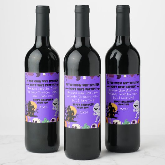 Spook-tacular Custom Wine Labels for Halloween! ワインラベル (ボトル)