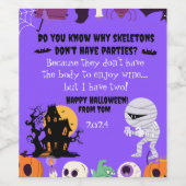 Spook-tacular Custom Wine Labels for Halloween! ワインラベル (シングルラベル)