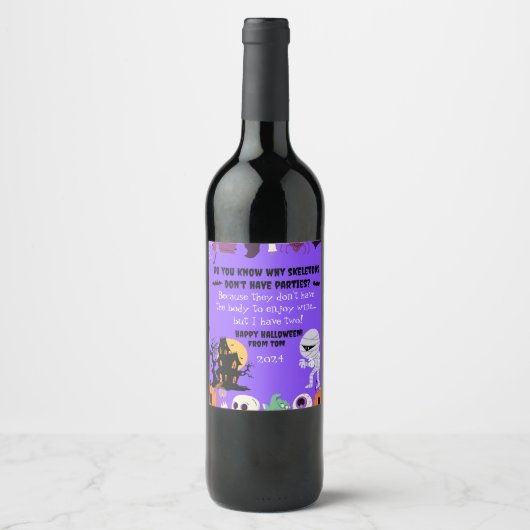 Spook-tacular Custom Wine Labels for Halloween! ワインラベル (正面)