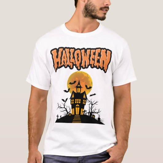 Spook Up Your Style with This Haunted House Hallow Tシャツ (正面)