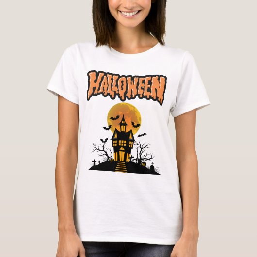 Spook Up Your Style with This Haunted House Hallow Tシャツ (正面)