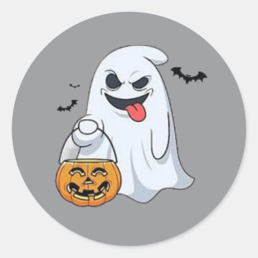 Spookey幽霊シール ラウンドシール (正面)