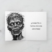 Spookie Zombiesハロウィーンとカラーリングページ カード (内部)