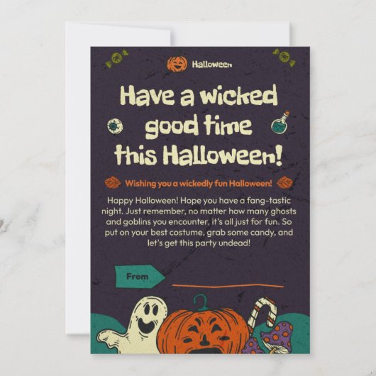 Spookiest Night of the Year 招待状 (正面)