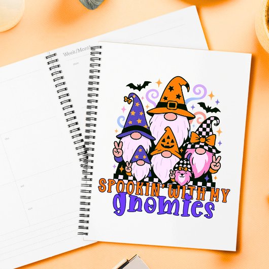 Spookin’ With My Gnomies: レトロハロウィンの友達 プランナー手帳
