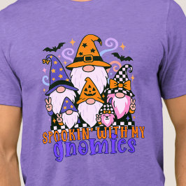 Spookin’ With My Gnomies: Retro Halloween Friends トライブレンドTシャツ