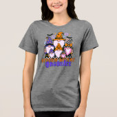Spookin’ With My Gnomies: Retro Halloween Friends トライブレンドＴシャツ (正面)