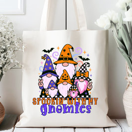 Spookin’ With My Gnomies: Retro Halloween Friends トートバッグ