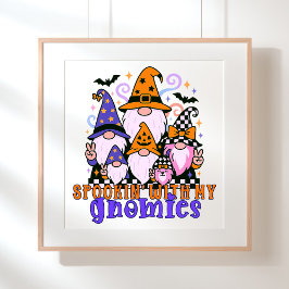 Spookin’ With My Gnomies: Retro Halloween Friends ポスター
