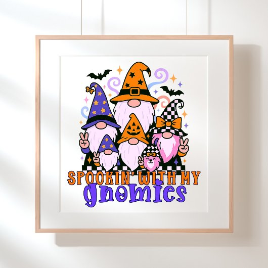 Spookin’ With My Gnomies: Retro Halloween Friends ポスター