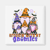 Spookin’ With My Gnomies: Retro Halloween Friends マグネット (正面)