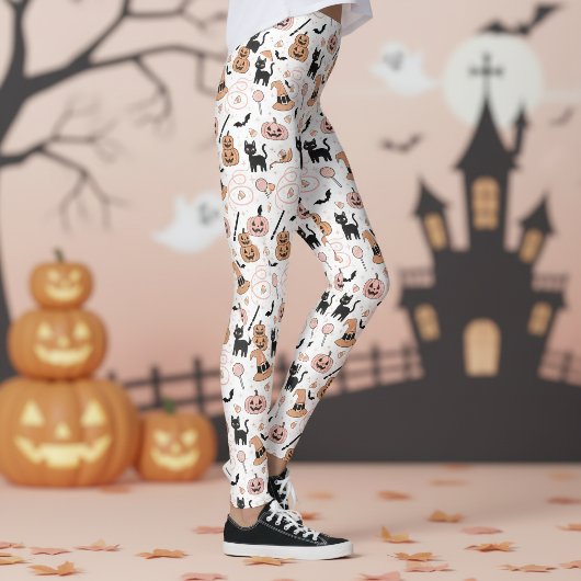 Spooks & Spells Halloween Magic Pattern ID1327 レギンス