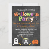 Spooktacularのハローウィンパーティの黒板の招待状 招待状 (正面)