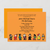 Spooktacularハロウィンの誕生日の衣裳のパーティー 招待状 (正面/裏面)