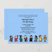 Spooktacularハロウィンの誕生日の衣裳のパーティー 招待状 (正面/裏面)