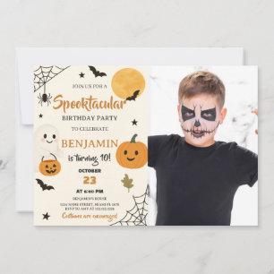 spooktacular ハロウィン誕生日招待状 招待状