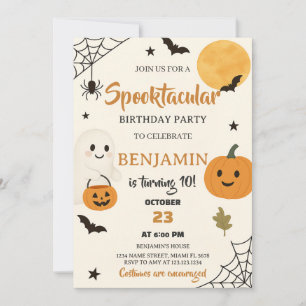 spooktacular ハロウィン誕生日招待状 招待状