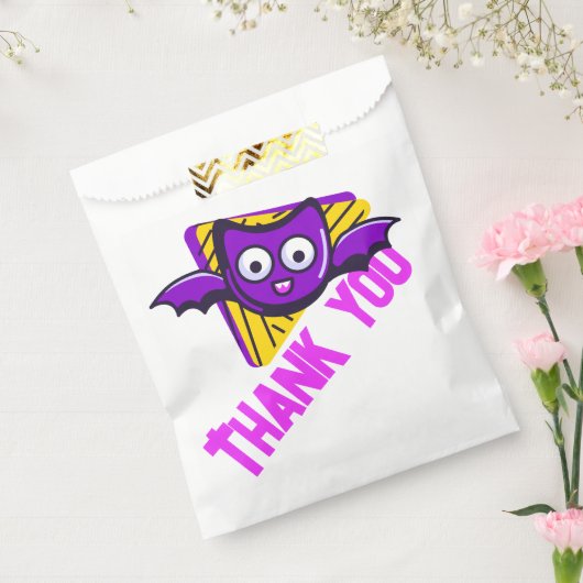 Spooktacular Bats Thank You Gift Bags フェイバーバッグ (封をした状態)